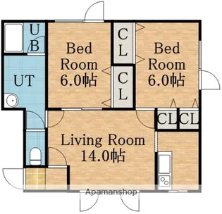 アーティスト45【105号室】の間取り
