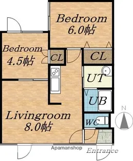 アメニティ麻生【103号室】の間取り