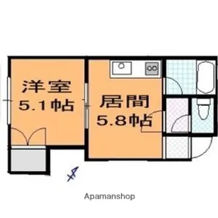 コーポワンウェイ【202号室】の間取り