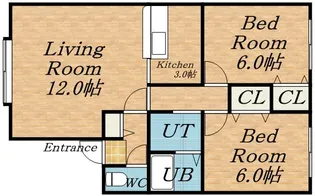 ライラックガーデンII【201P3号室】の間取り