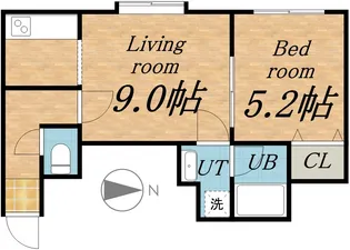 ボヌール【105号室】の間取り