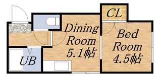 ノースシティ22【402号室】の間取り
