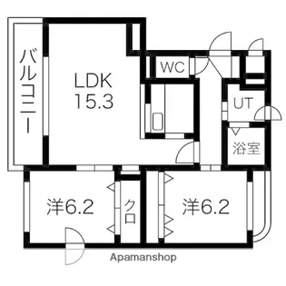 アコール栄町Ⅰ【3階】の間取り
