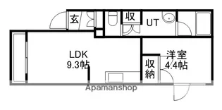 パレス24川村【107号室】の間取り