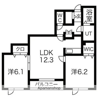 クレマチス6【202号室】の間取り