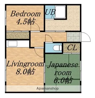 柳原アパート【1階】の間取り