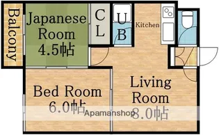 パークハイツ88【5階】の間取り