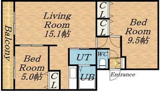 ルブランプルミエ2【3階】の間取り