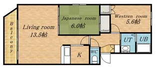 グランベルサ【6-502号室】の間取り