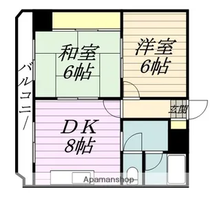 マンションニューエルム【206号室】の間取り