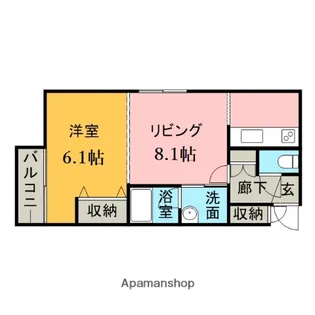 スカイコートK【8階】の間取り