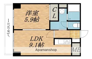 スカイコートK【302号室】の間取り