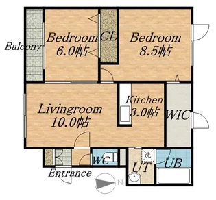 ディチャタウンA1【102号室】の間取り