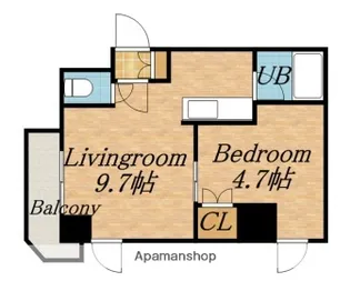 シャレオ当別壱番館【802.号室】の間取り