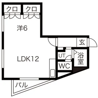 グランドハイツ当別【201号室】の間取り