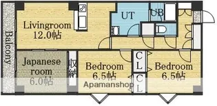 ノースアネックス【6階】の間取り