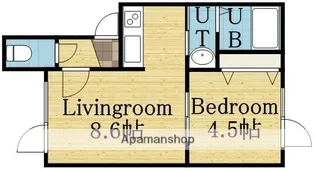ヴィラージュ空港通【3階】の間取り