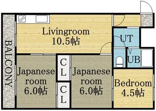日の丸ハイツ【4階】の間取り