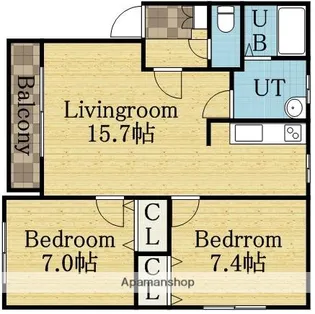 パールハイム45【2階】の間取り
