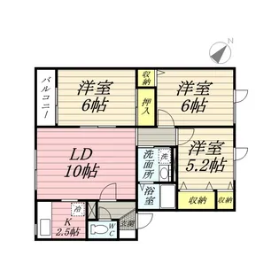 ハウスプリムヴェール【2階】の間取り