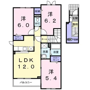 プラシード カーサT・R Ⅰ【2階】の間取り