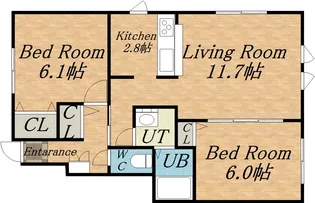 ベルブランⅠ【1階】の間取り