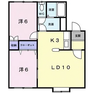 クレストール大沼【2階】の間取り