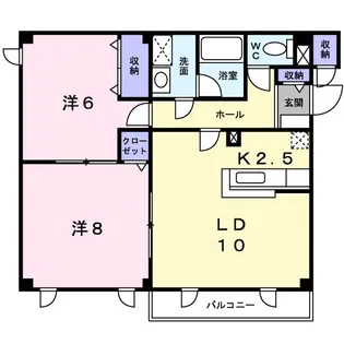 パークハイツ612【2階】の間取り