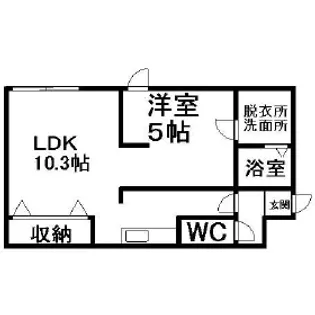 カトラン麻生【4階】の間取り