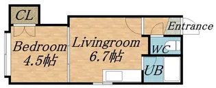 アーバンコート麻生Ⅵ【203号室】の間取り