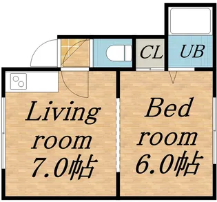 ハイツ岩城【05号室】の間取り