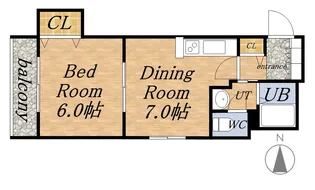 ヴィラN19【201号室】の間取り