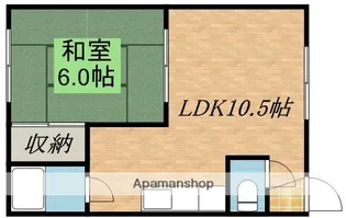 当別カレッジハイツ【16号室】の間取り