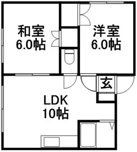 グリーンコーポ丘珠【201号室】の間取り