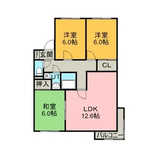 クレストール雅【101号室】の間取り