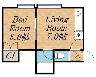 ラ・メゾン22【205号室】の間取り