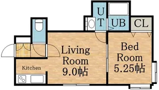 カーザ・フェリスN39【206号室】の間取り