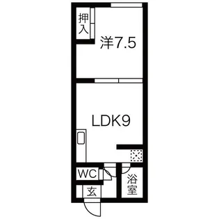 ピースフラット【202号室】の間取り