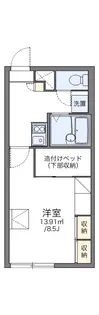 レオパレス響きの森【101号室】の間取り