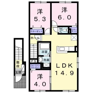 ハーブランド【2階】の間取り