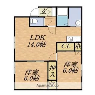 コーポニューリバーA【3階】の間取り