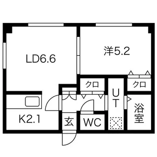 クレアトゥール麻生【305号室】の間取り