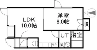 グレイス北栄【101号室】の間取り