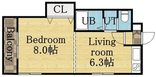 ソルテリア元町【00303号室】の間取り