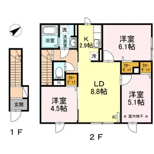 ベル エポック【2階】の間取り