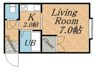 ライフ23【105号室】の間取り