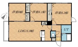サンモール【4階】の間取り
