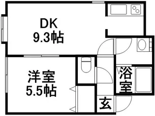 1LDKの間取り画像