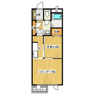 カーサ雅元町【402号室】の間取り