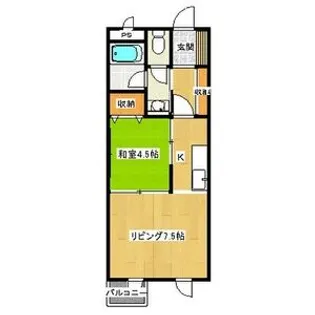 カーサ雅元町【203号室】の間取り